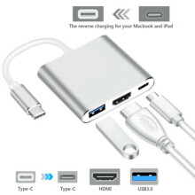 For Apple Macbook Type C USB-C Hub Adapter Cable 4K HDMI USB 3.0