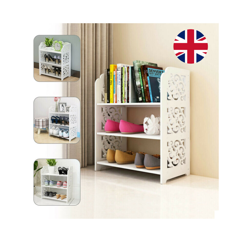 3 Tiers Shoe Rack Stand Storage Organiser Unit Shelf Home Holder