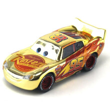 (Gold McQueen) Anime Film Cars 3 Racers Diecast Metal Model Toy