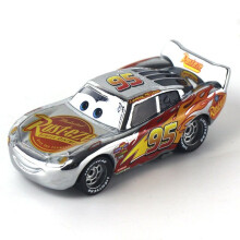 (Silver McQueen) Anime Film Cars 3 Racers Diecast Metal Model Toy
