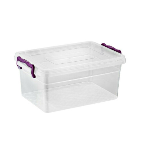 (20L) Plastic Storage Box Boxes Lid Handles Food Container Home Kitchen Office Box UK