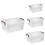 (20L) Plastic Storage Box Boxes Lid Handles Food Container Home Kitchen Office Box UK 3