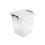 (20L) Plastic Storage Box Boxes Lid Handles Food Container Home Kitchen Office Box UK 13
