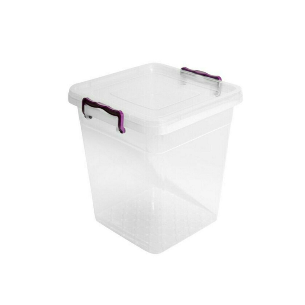 (10L Deep) Plastic Storage Box Boxes Lid Handles Food Container Home Kitchen Office Box UK