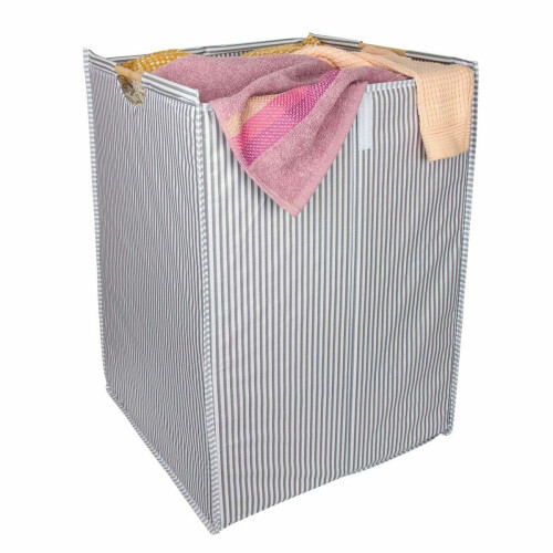 Large Folding Laundry Basket Bin Non Woven Fabric Washing Clothes Bin Hamper Lid 2