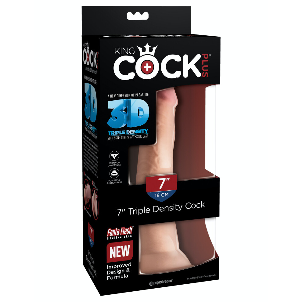 King Cock PLUS 3D 7 Inch Triple Density Cock