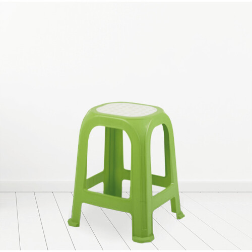 (Blue) Large Tall Plastic Stool Stackable Outdoor Indoor Garden Chair Stool NEW UK 2