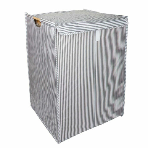 Large Folding Laundry Basket Bin Non Woven Fabric Washing Clothes Bin Hamper Lid 1