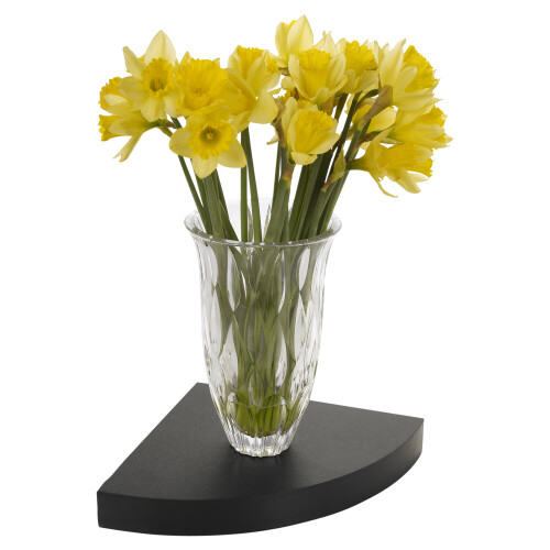 (Black) Floating Wooden Mounting Corner Shelf Display Unit 1