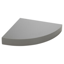 (Grey) Floating Wooden Mounting Corner Shelf Display Unit