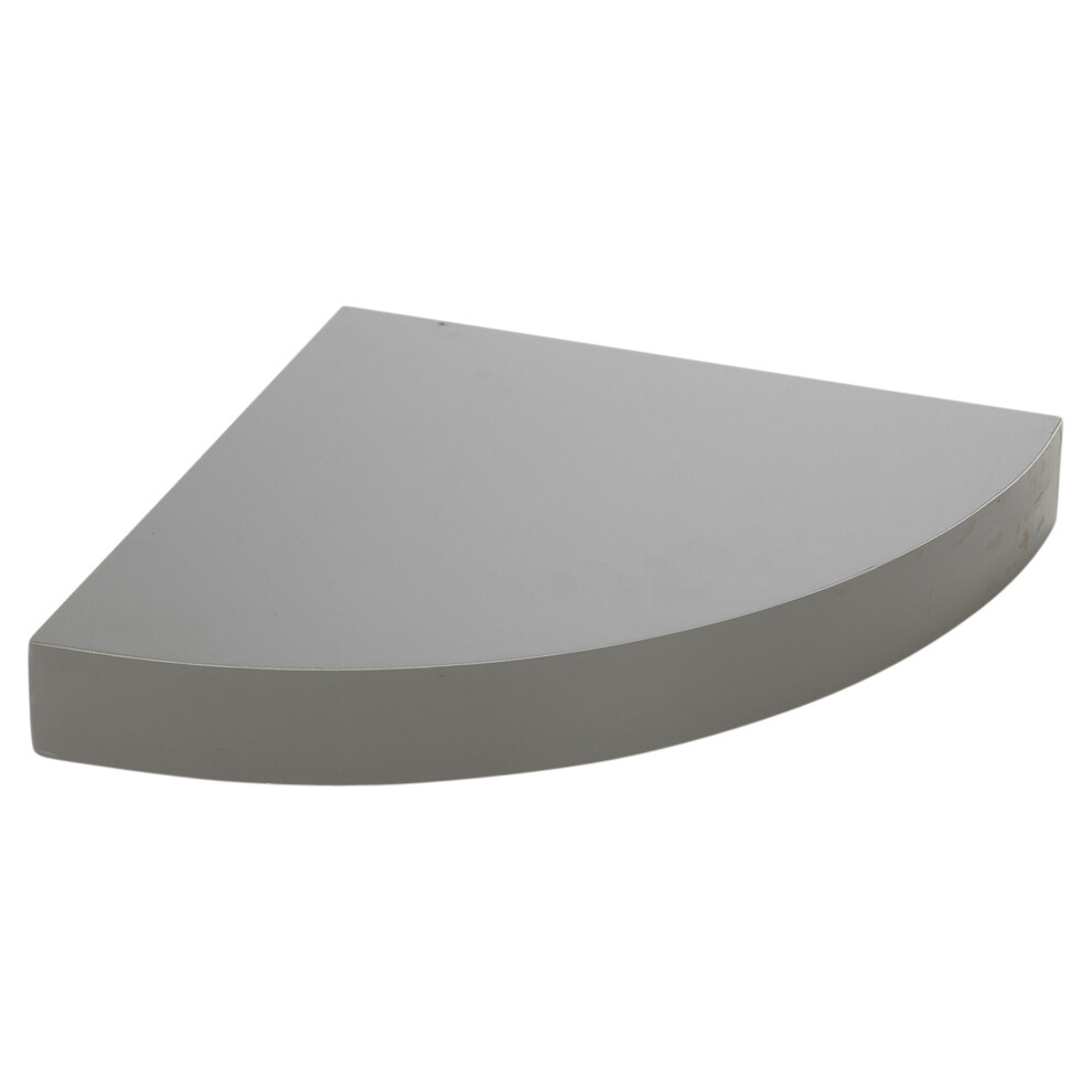 (Grey) Floating Wooden Mounting Corner Shelf Display Unit Grey
