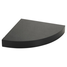 (Black) Floating Wooden Mounting Corner Shelf Display Unit