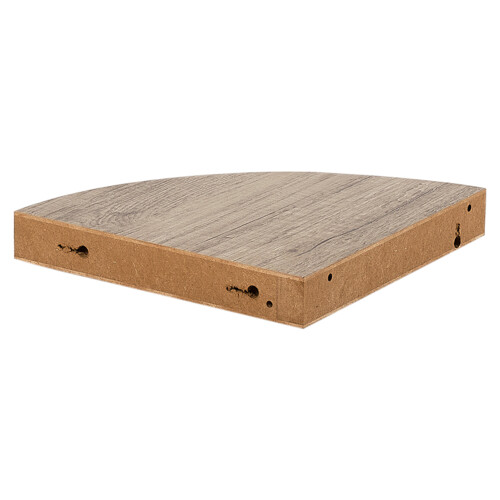(Anthracite Oak) Floating Wooden Mounting Corner Shelf Display Unit 2