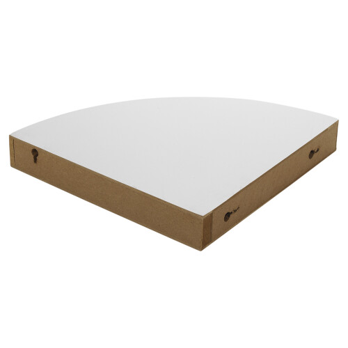 (White) Floating Wooden Mounting Corner Shelf Display Unit 2