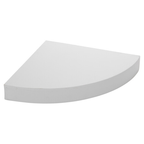 (White) Floating Wooden Mounting Corner Shelf Display Unit