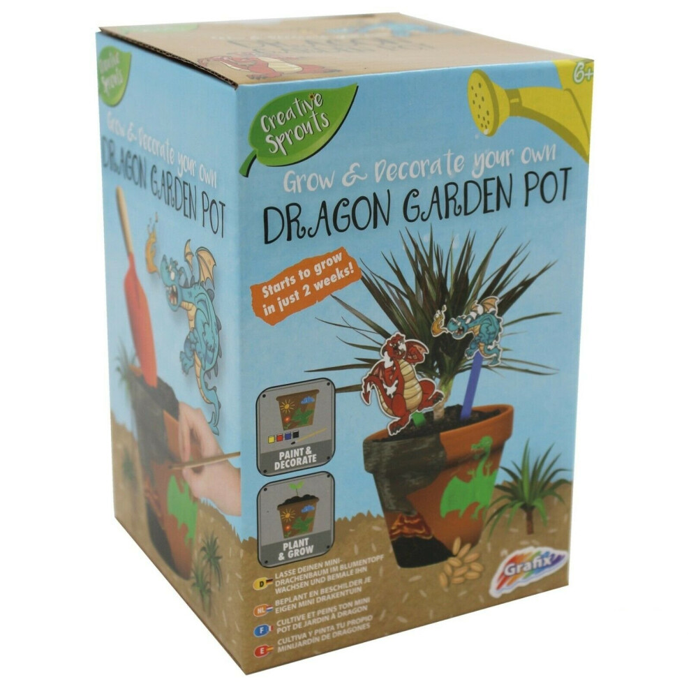 Childrens Grow Your Own Dragon Flower Garden Pot Kids