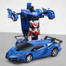 (Blue Lamborghini ) Transformer RC Robot Car Remote Control 2 IN 1 Toy