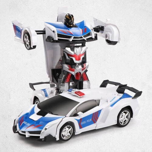 Police car Transformer RC Robot Car Remote Control 2 IN 1 Toy