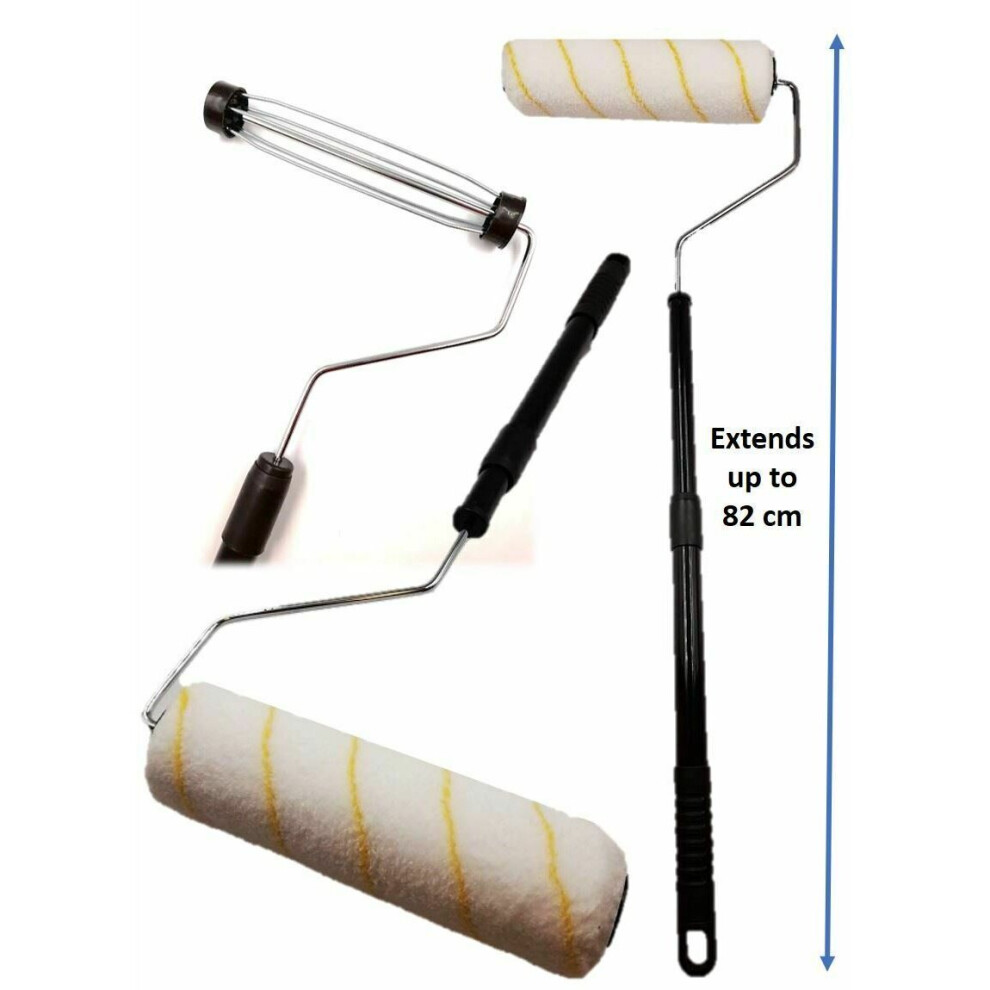 Long Handled Paint Roller Extendable High Reach Ceiling Extension Pole