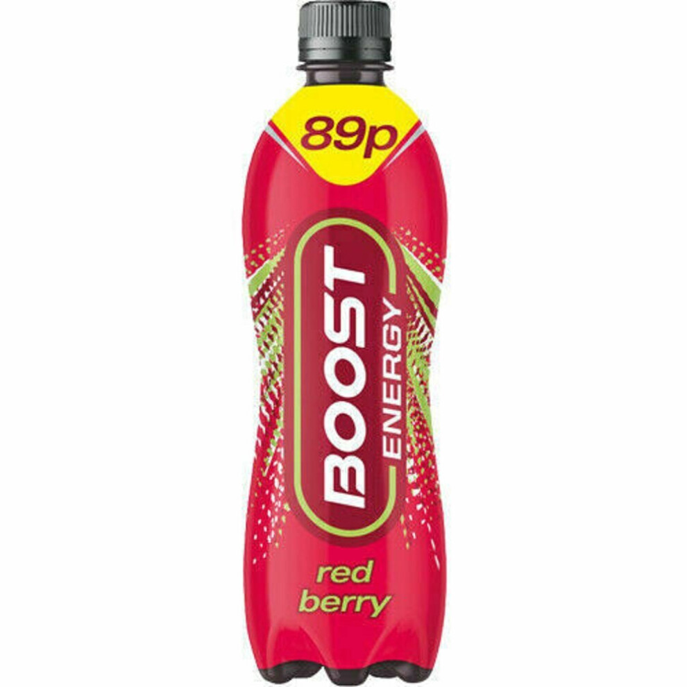 (12x500ml, Red Berry) Boost Energy Drink 500ml All Flavours