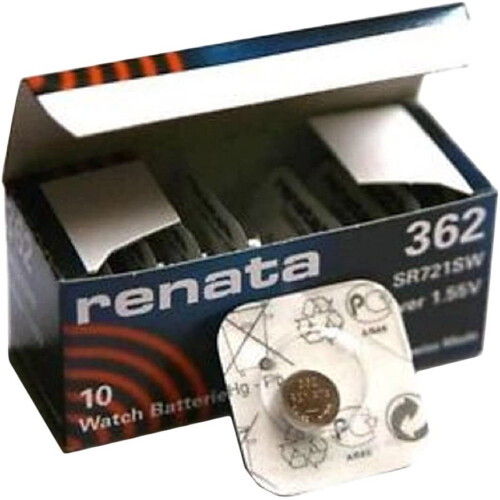 (3 x 362 or SR 721 SW) Renata Single Watch Battery Swiss Made 362 or SR 721 SW or AG 11 1.5 V