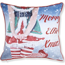 Mr & Mrs Elfie Cushion Cover 43 x 43cm Bed Sofa Accessory Unfilled Christmas