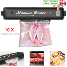 Portable Vacuum Sealer Machine Automatic for Food Preservation+10Pcs Saver Bags