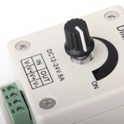 Ranpo 12V 24V 8A Switch Dimmer Brightness Controller Power Save for LED Strip Light 2