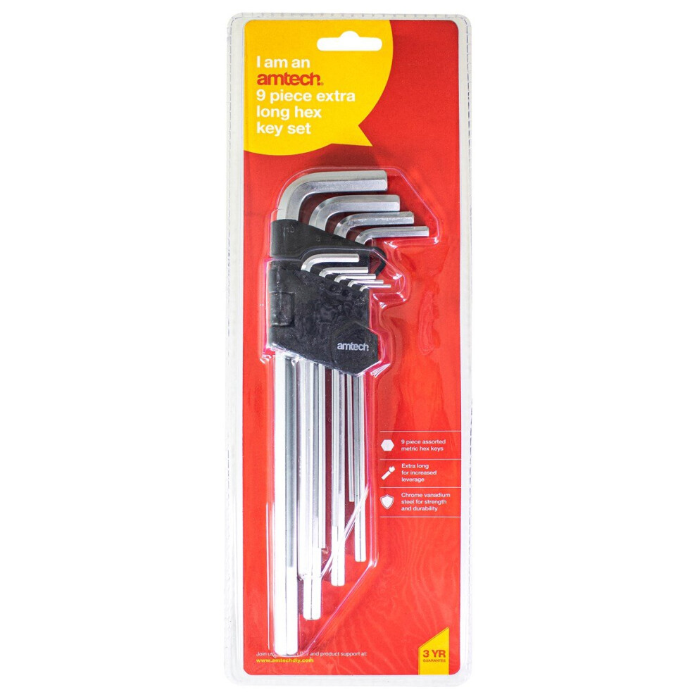 Hex (Allen) Key Set - Extra Long - Metric - 9 Piece 5032759049899