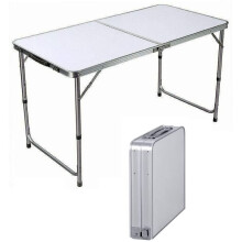 (120x60x70/62/55cm-(Hight Adjustable)) Camping Tables Portable Folding Picnic Table for Party Garden