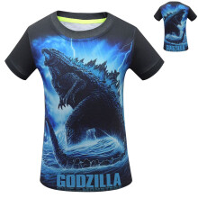 (3645, 8-9 Years) Kids Boys T-shirt Godzilla Printed Tops