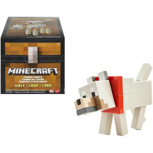 Mattel Minecraft Fusion Wolf Figure Craft-a-Figure Set Costruisci il tuo personaggio Minecraft con cui giocare, scambia e colleziona giocattoli p