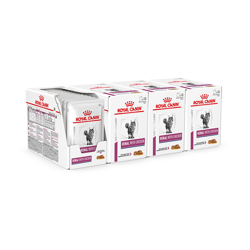 Royal Canin Renal Chicken Adult Wet Cat Food 48 x 85g