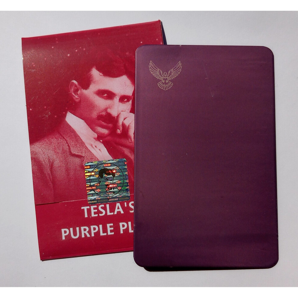 Nikola Tesla Purple Plate 11,4 x 7,3 cm Original