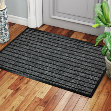 (40 x 60 cm, GREY) Rubber Backed Door Mat Non Slip Kitchen Rubber Mat Runner Rugs