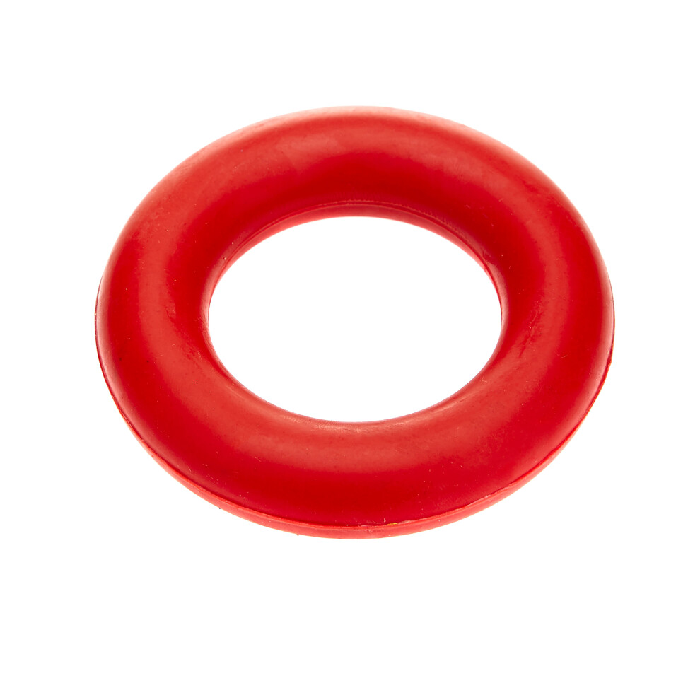 Red Small Solid Strong Tough Hard Rubber Dog Treat Ring Fetch Toys