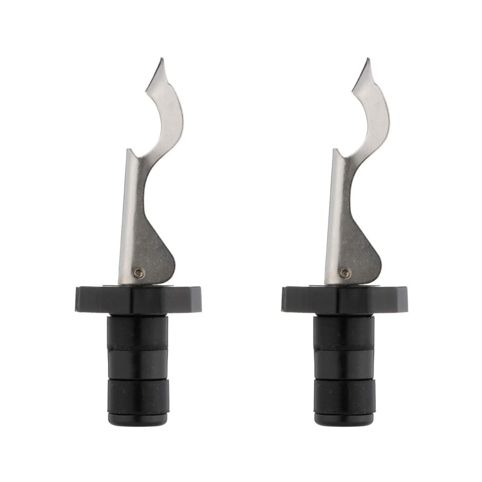 Viners Barware 2 Pack Clamp Bottle Stopper Black/Silver
