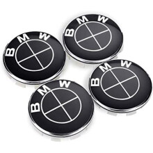 BMW Black Wheel Center Cap Hub Badge 56mm 4 PCS For 1 3 5 SERIES G SERIES