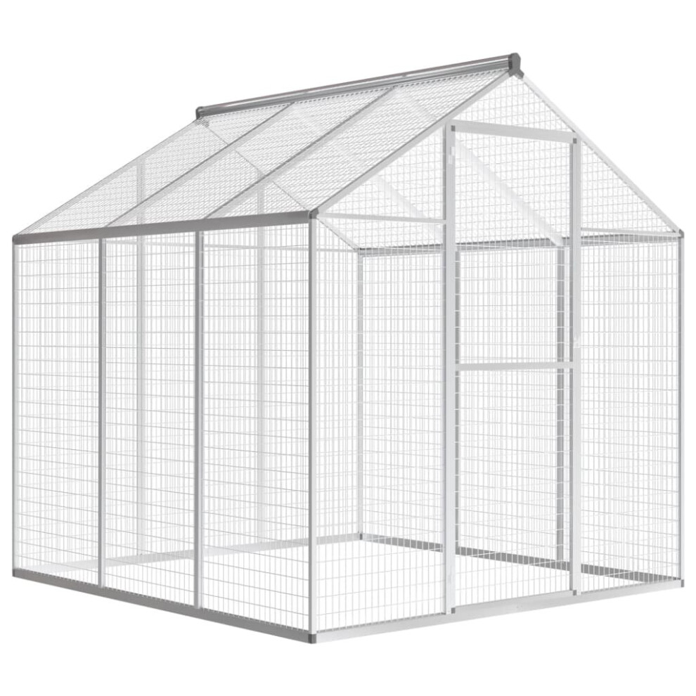 vidaXL Outdoor Aviary Aluminium 183x178x194cm Bird House Habitat Hutch Cage