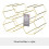 Viners Viners Hexagonal Wine Bottle Rack Liquor Storage Gold 2