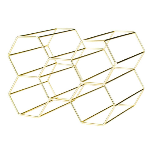 Viners Viners Hexagonal Wine Bottle Rack Liquor Storage Gold