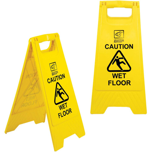 PACK OF 5 WET FLOOR SIGNS CAUTION WARNING BOARD YELLOW SIGN