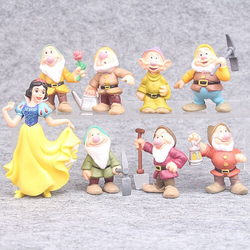 1Set Prinses Sneeuwwitje & Zeven Dwergen Figuur Speelgoed 2