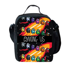 (Orange) Among Us Insulated Lunch Bag School Outdoor Lunchbox