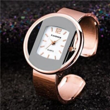 (Rose Gold White) Stainless Steel Women,s Bracelet, Bangle Watches, Ladies Jewelry Watch