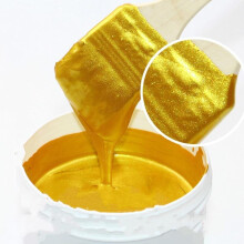 (gold with brush) Bright Gold Paint, Wood , Metal Lacquer ,tasteless Water-based , Can Be Applied On Any Surface