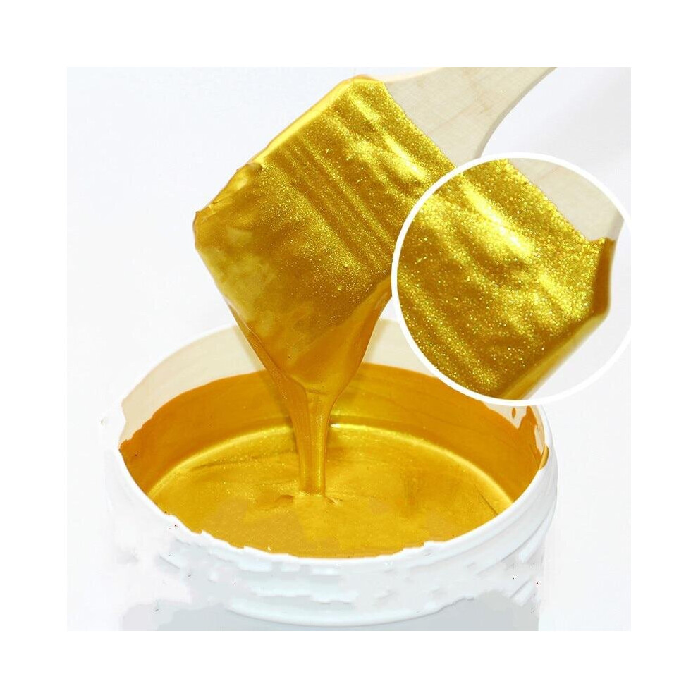 (gold with brush) Bright Gold Paint, Wood , Metal Lacquer ,tasteless Water-based , Can Be Applied On Any Surface