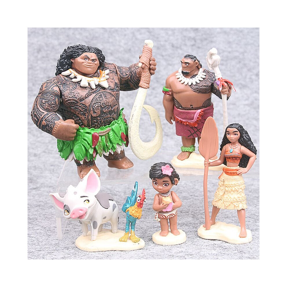Moana 6pcs Action Figures Dolls Party Toys Gift