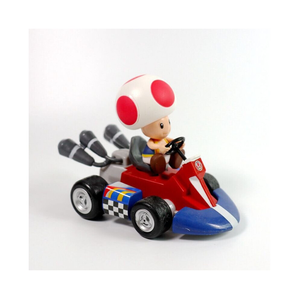 Peach (Toad) Super Mario Kart Car Pull Figure Toy Collection