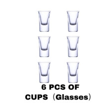 (6pcs Transparent Wine Glass) 6 Shot Glass Dispenser and Holder Liquor Dispenser